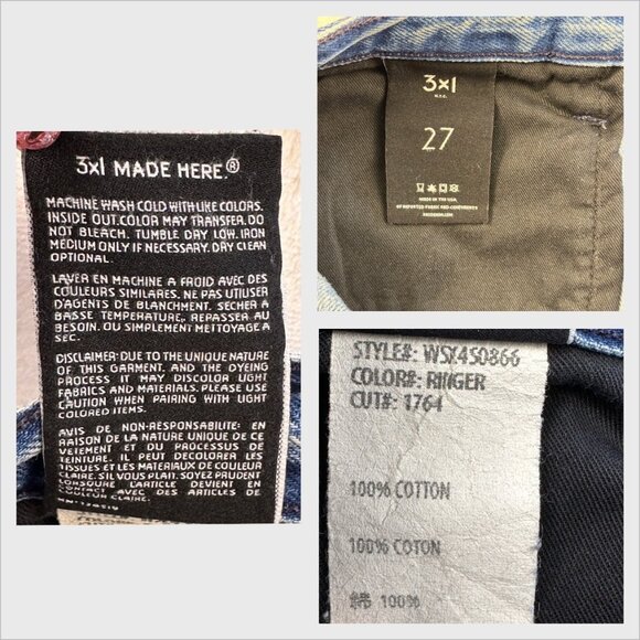 3x1 NYC Womens Distressed High-Rise Denim Shorts Sz 27 Ripped & Frayed Y2K Style - Picture 8 of 12